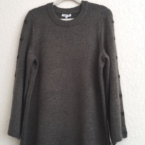 NWOT Madewell Donegal Button-Sleeve Sweater-Dress - Picture 8 of 8